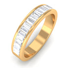 Baguette Shape Diamond Half Eternity Band Ring Diamond - ( HI-SI ) - Color and Clarity - Rosec Jewels