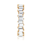 Baguette Cut Cubic Zirconia Uneven Eternity Band Ring Zircon - ( AAAA ) - Quality - Rosec Jewels