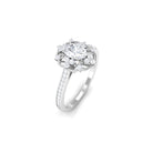 1.25 CT Vintage Inspired Zircon Flower Engagement Ring Zircon - ( AAAA ) - Quality - Rosec Jewels