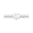 1.50 CT Certified Zircon Solitaire Engagement Ring Zircon - ( AAAA ) - Quality - Rosec Jewels