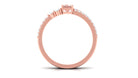 Natural Morganite and Diamond Stackable Ring Set Morganite - ( AAA ) - Quality - Rosec Jewels