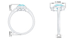 Bezel Set Sky Blue Topaz Teardrop Cocktail Ring with Diamond Accent Sky Blue Topaz - ( AAA ) - Quality - Rosec Jewels