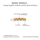 Orange Sapphire and Diamond Cluster Half Eternity Ring Orange Sapphire - ( AAA ) - Quality - Rosec Jewels