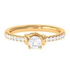 Classic Diamond Solitaire Promise Ring in Prong Setting Diamond - ( HI-SI ) - Color and Clarity - Rosec Jewels