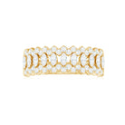 1 CT Certified Moissanite Designer Wide Half Eternity Band Ring Moissanite - ( D-VS1 ) - Color and Clarity - Rosec Jewels