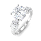 Round Cut Solitaire Moissanite Antique Engagement Ring Moissanite - ( D-VS1 ) - Color and Clarity - Rosec Jewels