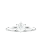 Natural Diamond Flower Ring with Miracle Plate Diamond - ( HI-SI ) - Color and Clarity - Rosec Jewels