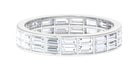 3 CT Cubic Zirconia Two Row Eternity Wedding Band Ring Zircon - ( AAAA ) - Quality - Rosec Jewels