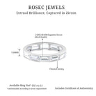 Baguette Cut Zircon East West Full Eternity Band Ring Zircon - ( AAAA ) - Quality - Rosec Jewels