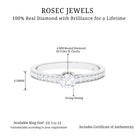 Minimal Round Diamond Promise Ring Diamond - ( HI-SI ) - Color and Clarity - Rosec Jewels