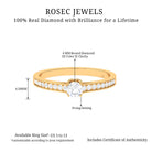 Minimal Round Diamond Promise Ring Diamond - ( HI-SI ) - Color and Clarity - Rosec Jewels