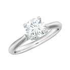 1 CT Round Shape Moissanite Designer Solitaire Ring Moissanite - ( D-VS1 ) - Color and Clarity - Rosec Jewels