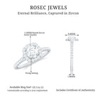 1.50 CT Designer Floating Halo Zircon Engagement Ring in Gold Zircon - ( AAAA ) - Quality - Rosec Jewels