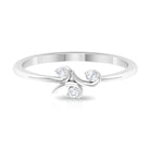 Certified Moissanite Three Stone Promise Ring Moissanite - ( D-VS1 ) - Color and Clarity - Rosec Jewels