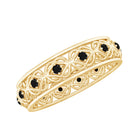 Rosec Jewels-1/4 CT Black Diamond Celtic Knot Band for Women