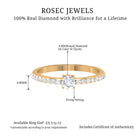 Round Diamond Solitaire Ring with Side Stones Diamond - ( HI-SI ) - Color and Clarity - Rosec Jewels