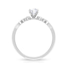 Round Moissanite Solitaire Celtic Promise Ring Moissanite - ( D-VS1 ) - Color and Clarity - Rosec Jewels