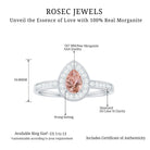 Pear Cut Morganite Classic Engagement Ring with Diamond Accent Morganite - ( AAA ) - Quality - Rosec Jewels