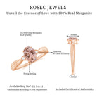 3/4 CT Oval Cut Morganite Solitaire Ring with Diamond Morganite - ( AAA ) - Quality - Rosec Jewels