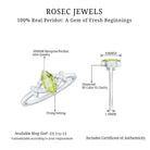 1 CT Peridot Engagement Ring with Diamond Stones Peridot - ( AAA ) - Quality - Rosec Jewels