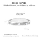 Statement Diamond Gold Band Ring in Flush Setting Diamond - ( HI-SI ) - Color and Clarity - Rosec Jewels