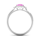 3/4 CT Vintage Style Pink Sapphire and Diamond Engagement Ring Pink Sapphire - ( AAA ) - Quality - Rosec Jewels