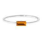 Baguette Shape Citrine November Birthstone Promise Ring Citrine - ( AAA ) - Quality - Rosec Jewels