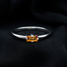 Baguette Shape Citrine November Birthstone Promise Ring Citrine - ( AAA ) - Quality - Rosec Jewels