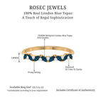 Marquise Cut London Blue Topaz and Round Shape Diamond Stackable Semi Eternity Ring London Blue Topaz - ( AAA ) - Quality - Rosec Jewels