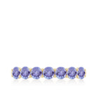 Round Tanzanite Seven Stone Half Eternity Ring Tanzanite - ( AAA ) - Quality - Rosec Jewels