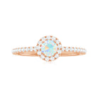 3/4 CT Ethiopian Opal and Diamond Minimal Engagement Ring Ethiopian Opal - ( AAA ) - Quality - Rosec Jewels