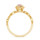 Flower Inspired Morganite and Diamond Engagement Ring Morganite - ( AAA ) - Quality - Rosec Jewels