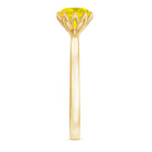 Lotus Basket Set Created Yellow Sapphire Solitaire Ring Lab Created Yellow Sapphire - ( AAAA ) - Quality - Rosec Jewels