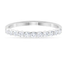 Minimal Moissanite Half Eternity Band Ring in Bar Setting Moissanite - ( D-VS1 ) - Color and Clarity - Rosec Jewels