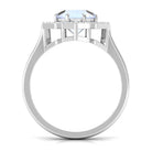 1.25 CT Moonstone Star Shape Engagement Ring with Diamond Moonstone - ( AAA ) - Quality - Rosec Jewels