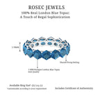 Hexagon Cut London Blue Topaz Eternity Ring London Blue Topaz - ( AAA ) - Quality - Rosec Jewels