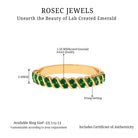 Lab Grown Emerald Semi Eternity Anniversary Band Ring Lab Created Emerald - ( AAAA ) - Quality - Rosec Jewels