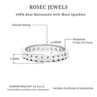 2.25 CT Channel Set Round Moissanite Full Eternity Band Ring Moissanite - ( D-VS1 ) - Color and Clarity - Rosec Jewels