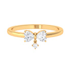 1/2 CT Moissanite Infinity Heart Ring in Gold Moissanite - ( D-VS1 ) - Color and Clarity - Rosec Jewels