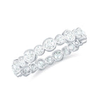 Bezel Set Round Cubic Zirconia Unique Full Eternity Ring Zircon - ( AAAA ) - Quality - Rosec Jewels