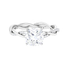 2.25 CT Cushion Cut Solitaire Moissanite Braided Ring Moissanite - ( D-VS1 ) - Color and Clarity - Rosec Jewels