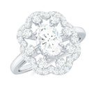 2 CT Moissanite Vintage Engagement Ring in Gold Moissanite - ( D-VS1 ) - Color and Clarity - Rosec Jewels