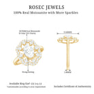 2 CT Moissanite Vintage Engagement Ring in Gold Moissanite - ( D-VS1 ) - Color and Clarity - Rosec Jewels