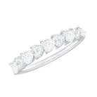 Simulated Diamond Heart Shape Half Eternity Ring Zircon - ( AAAA ) - Quality - Rosec Jewels