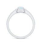 1.50 CT Oval Cut Moonstone Ring with Diamond Halo Moonstone - ( AAA ) - Quality - Rosec Jewels