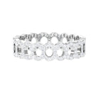 Certified Round Moissanite Eternity Band Ring Moissanite - ( D-VS1 ) - Color and Clarity - Rosec Jewels