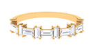 Baguette Cut Cubic Zirconia Designer Half Eternity Ring Zircon - ( AAAA ) - Quality - Rosec Jewels