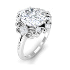 3.25 CT Vintage Inspired Cubic Zirconia Gold Engagement Ring Zircon - ( AAAA ) - Quality - Rosec Jewels