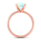 2 CT Round Cut Ethiopian opal Solitaire Engagement Ring in Peg Head Setting Ethiopian Opal - ( AAA ) - Quality - Rosec Jewels