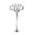 2.5 CT Rose Quartz Star Shape Engagement Ring with Diamond Rose Quartz - ( AAA ) - Quality - Rosec Jewels